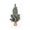 19" Unlit Frosted Spruce Sapling Artificial Christmas Tree in Burlap Base